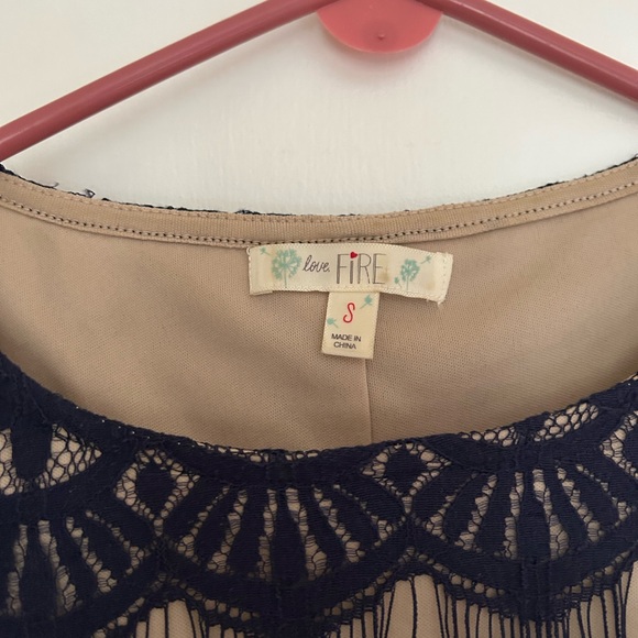 Love, Fire Navy Lace Mini Dress - Picture 2 of 3